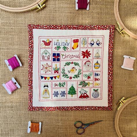 preprinted fabric advent calendar panels